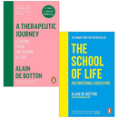 Alain de Botton Collection 2 Books Set (A Therapeutic Journey and The School of Life An Emotional Education)