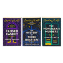Agatha Christie Hercule Poirot Mysteries – 3 Book Collection Set | Modern Poirot Detective Novels - The Monogram Murders, Closed Casket, Mystery of Three Quarters