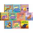 African Animal Tales Children Collection 10 Books Set By Ken Wilson-Max (Once Upon a Zebra, Rhino, Leopard, Hyena, Hippo, Giraffe, Elephant, Chameleon, Buffalo, Lion)